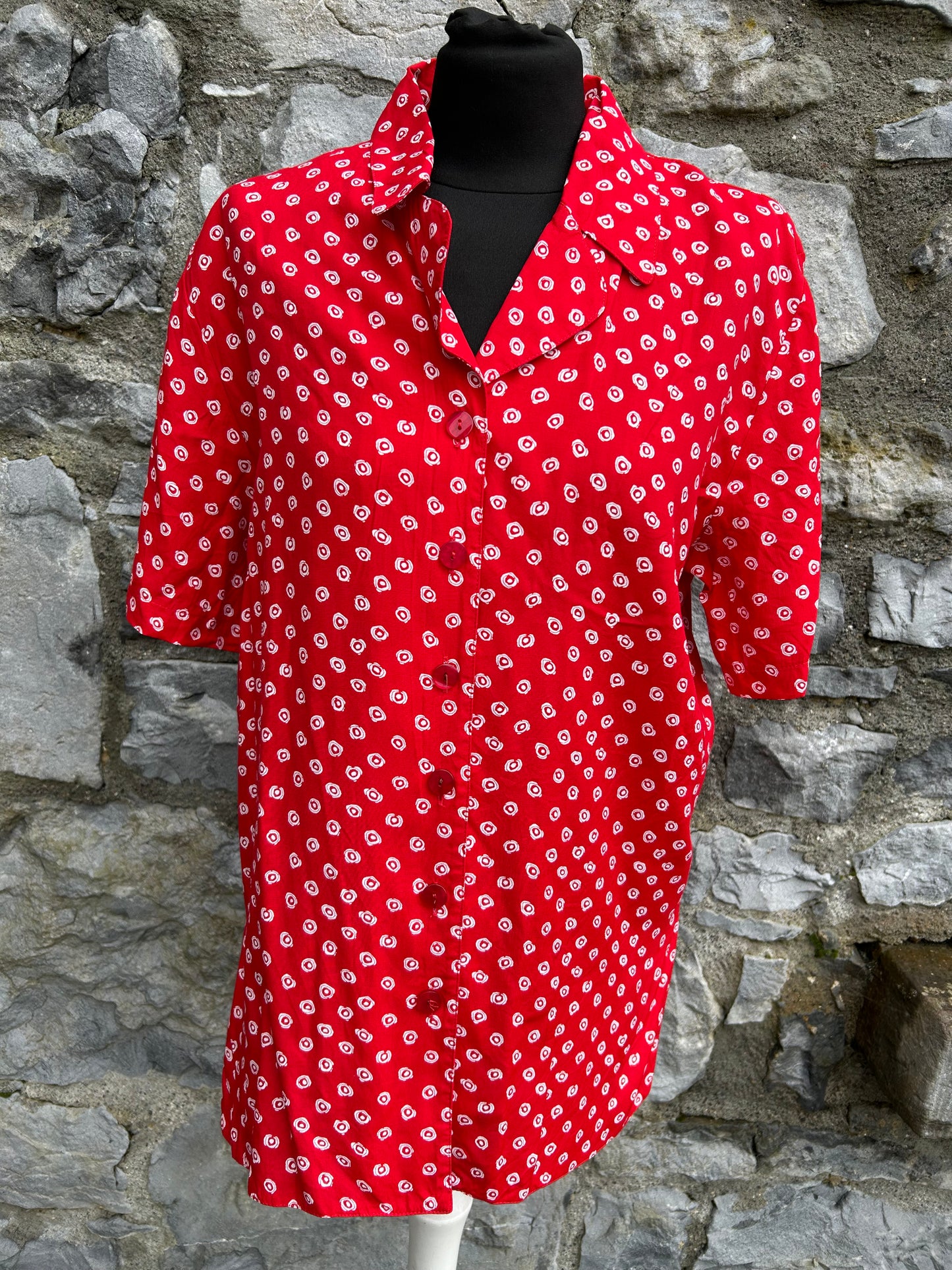 80s red shirt uk 10-12