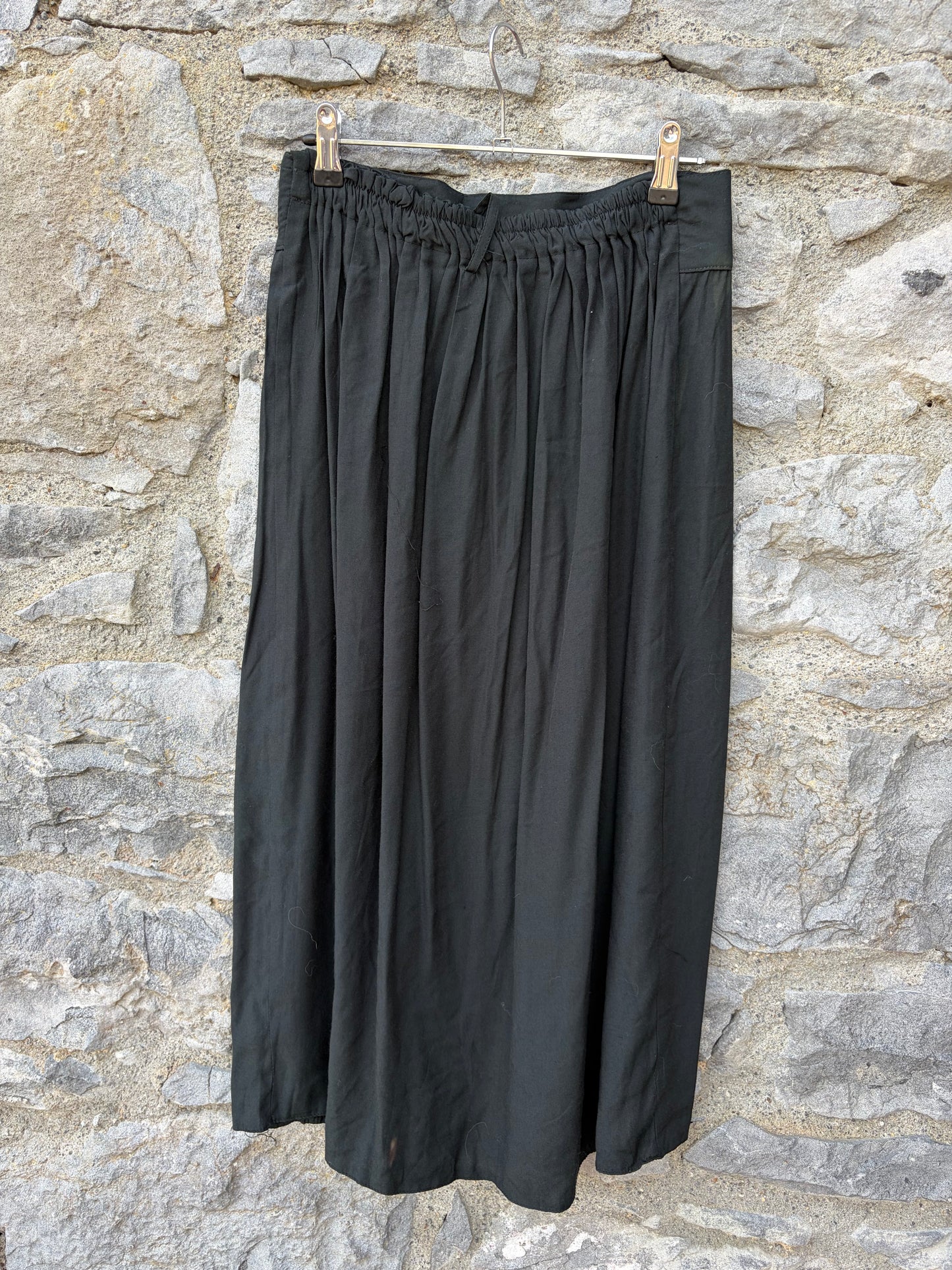 80s black button up skirt uk 10-12