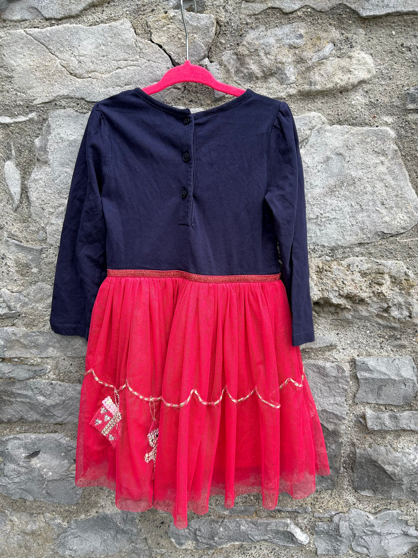 Christmas Navy&red Dress   2-3y (92-98cm)