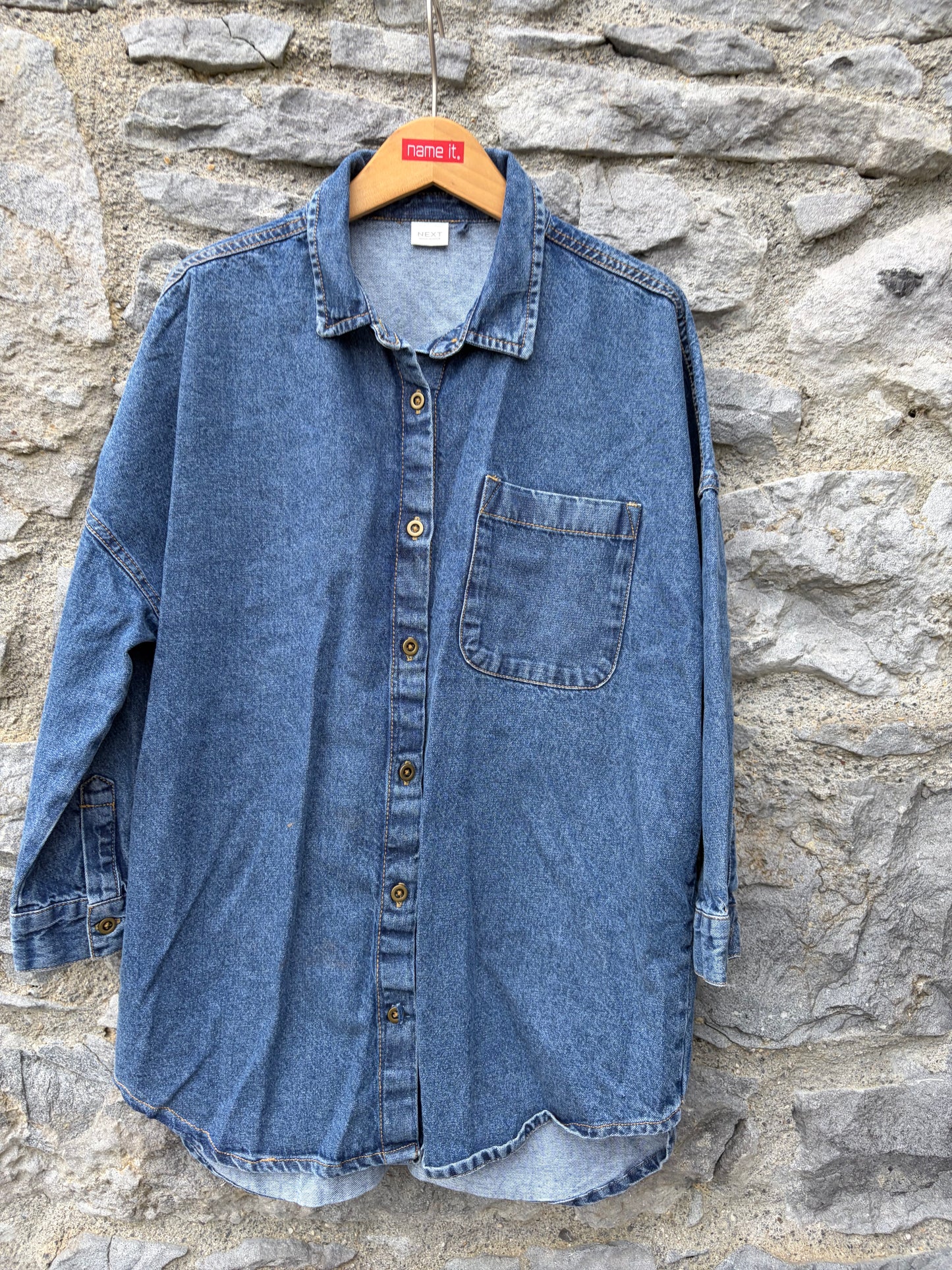 Denim shirt tunic  8y (128cm)