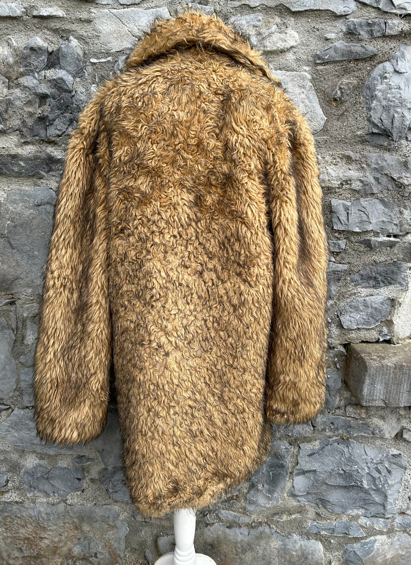 Y2K beige faux fur S/M