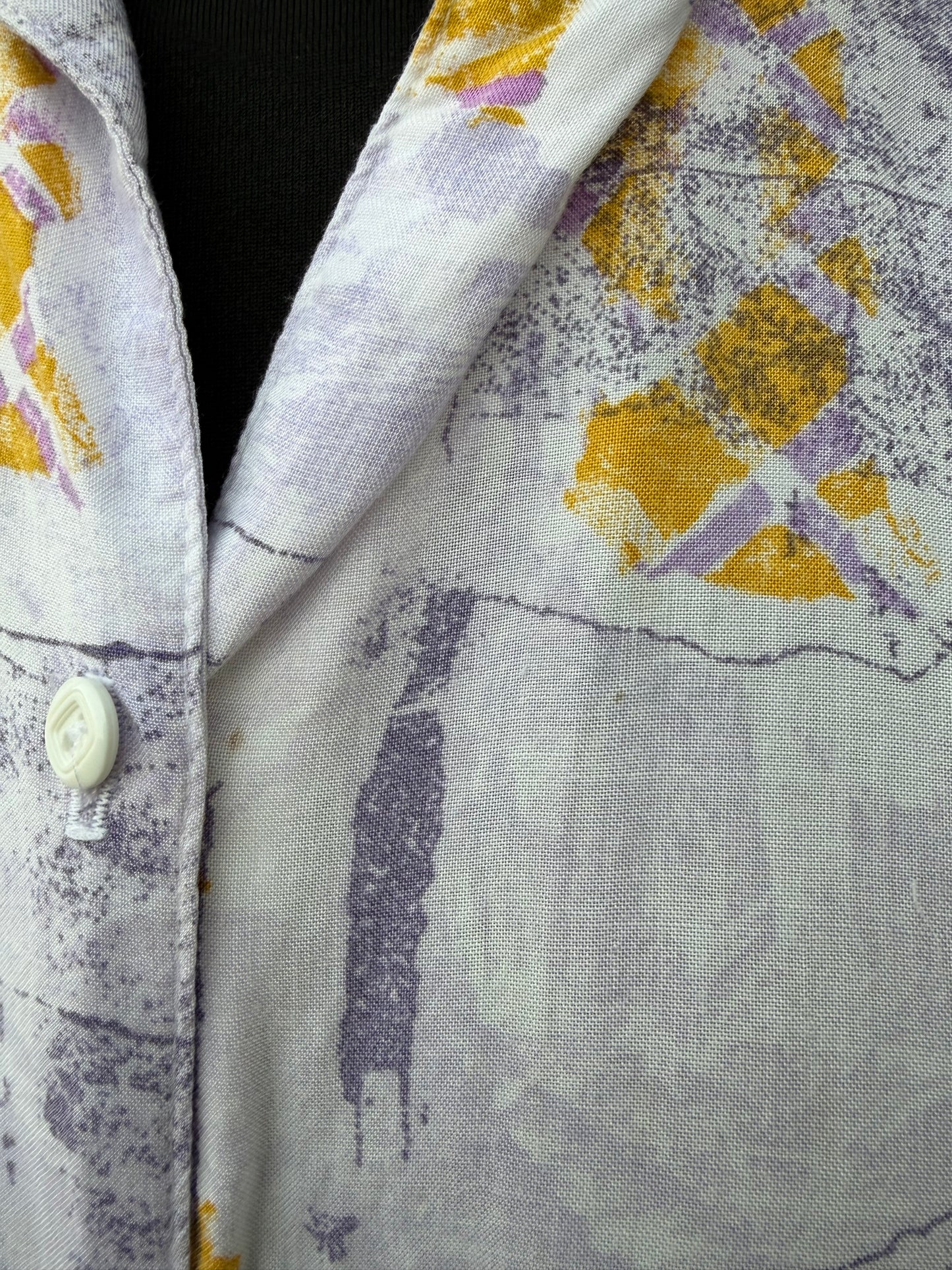 80s Purple&yellow shirt uk 12