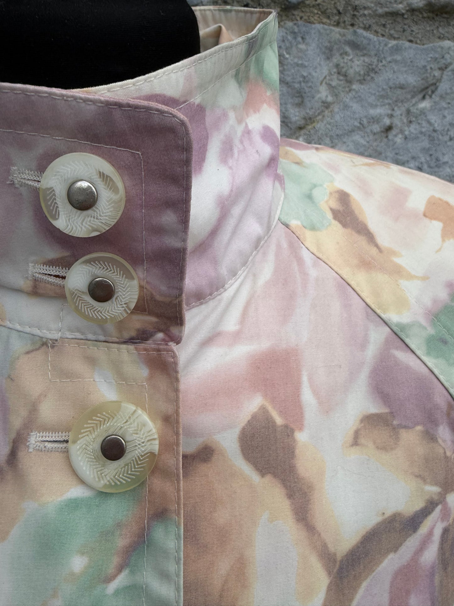 80s pastel pink floral jacket uk 10-12