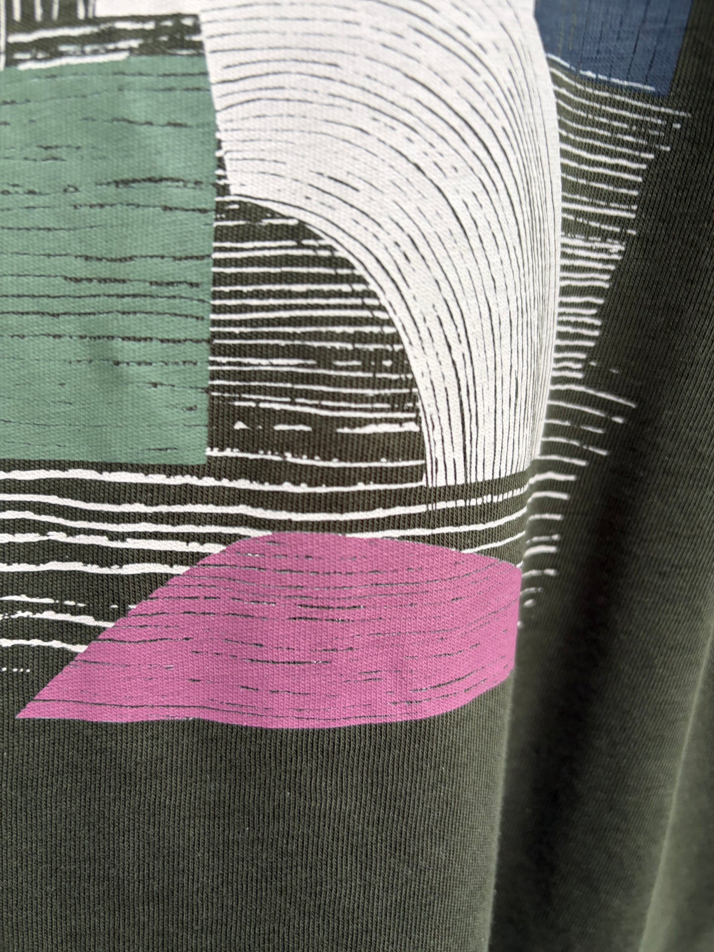 Seasalt cornwall Abstract khaki top Large
