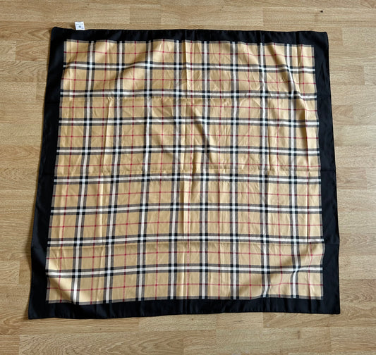 Beige check scarf