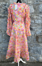 Load image into Gallery viewer, Pink floral maxi dress uk 10-12
