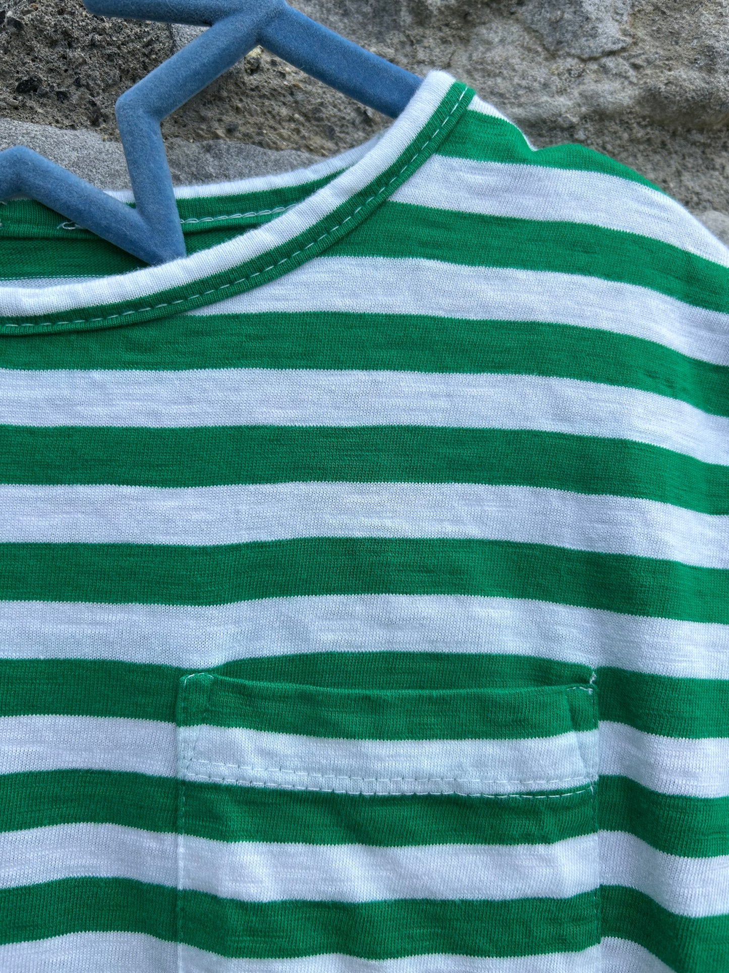 Green stripy top 8y (128cm)
