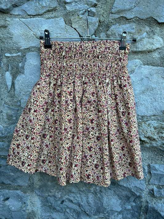 Beige paisley skirt  13y (158cm)