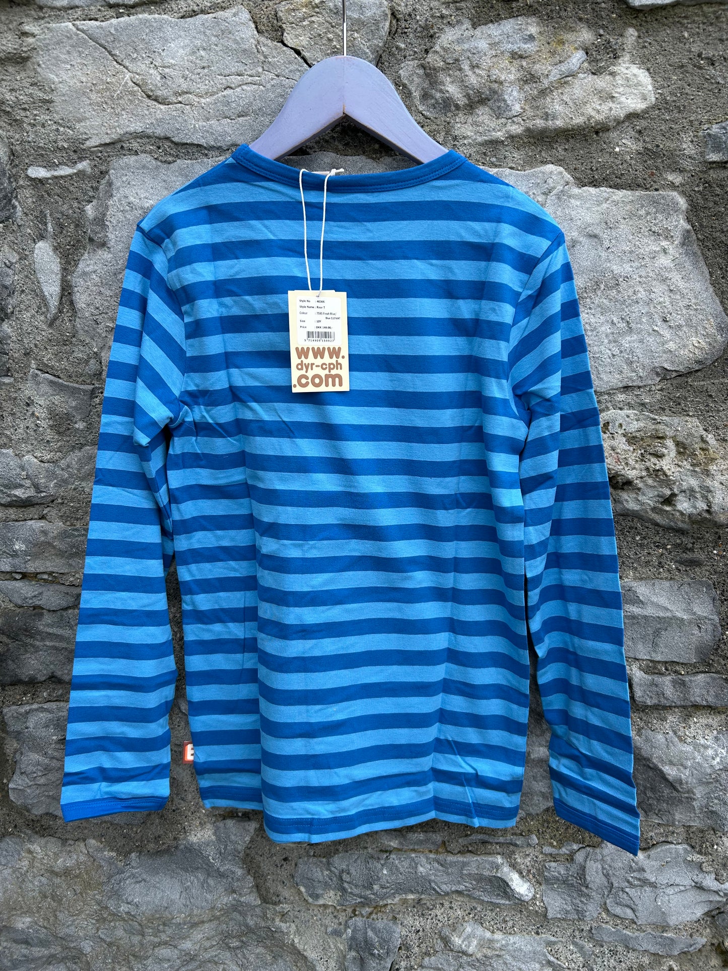 Elephant blue stripy top 10-11y (140-146cm)