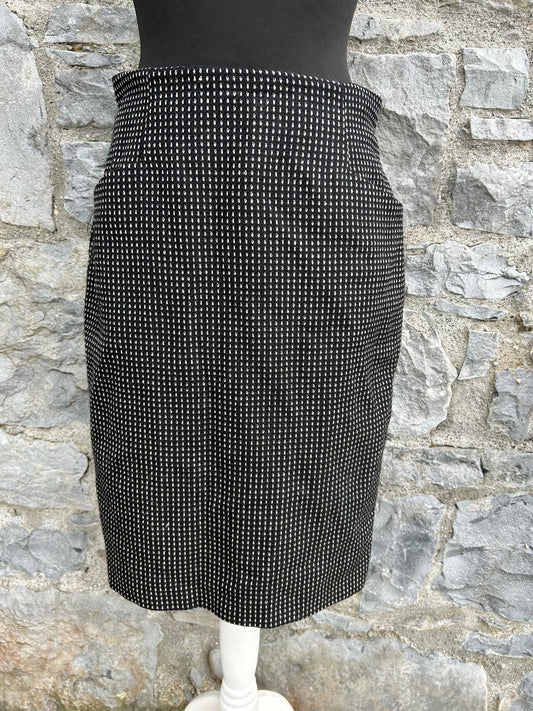 90s dotty black skirt uk 10-12