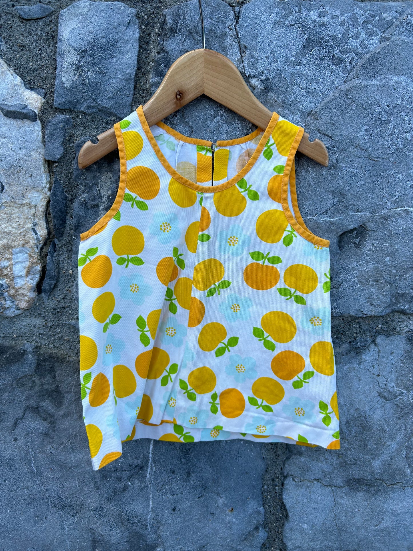 80s oranges top  2-3y (92-98cm)