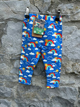 Load image into Gallery viewer, Sun&amp;rainbow blue leggings  6-12m (68-80cm)
