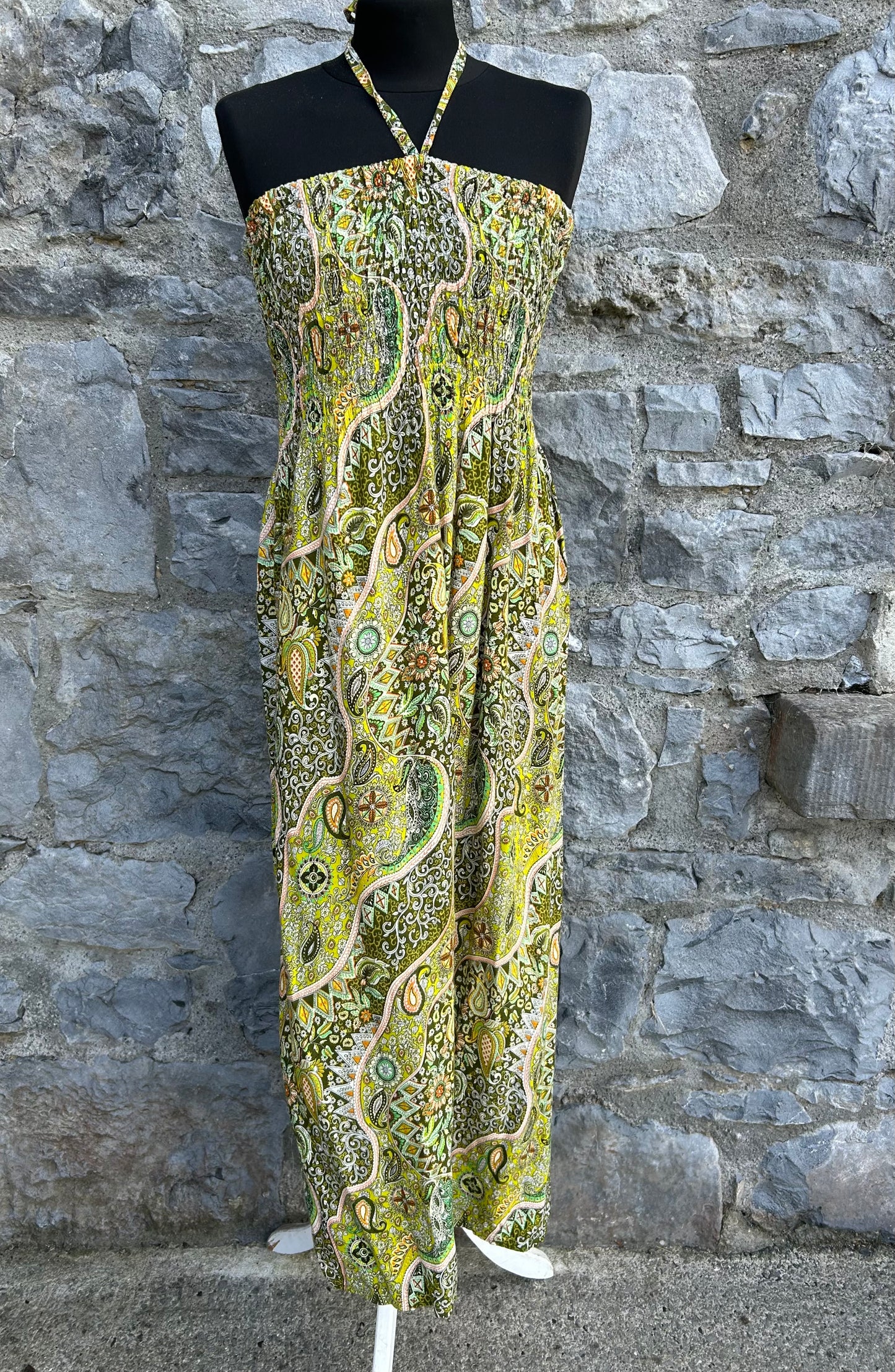 Green paisley dress uk 8-12