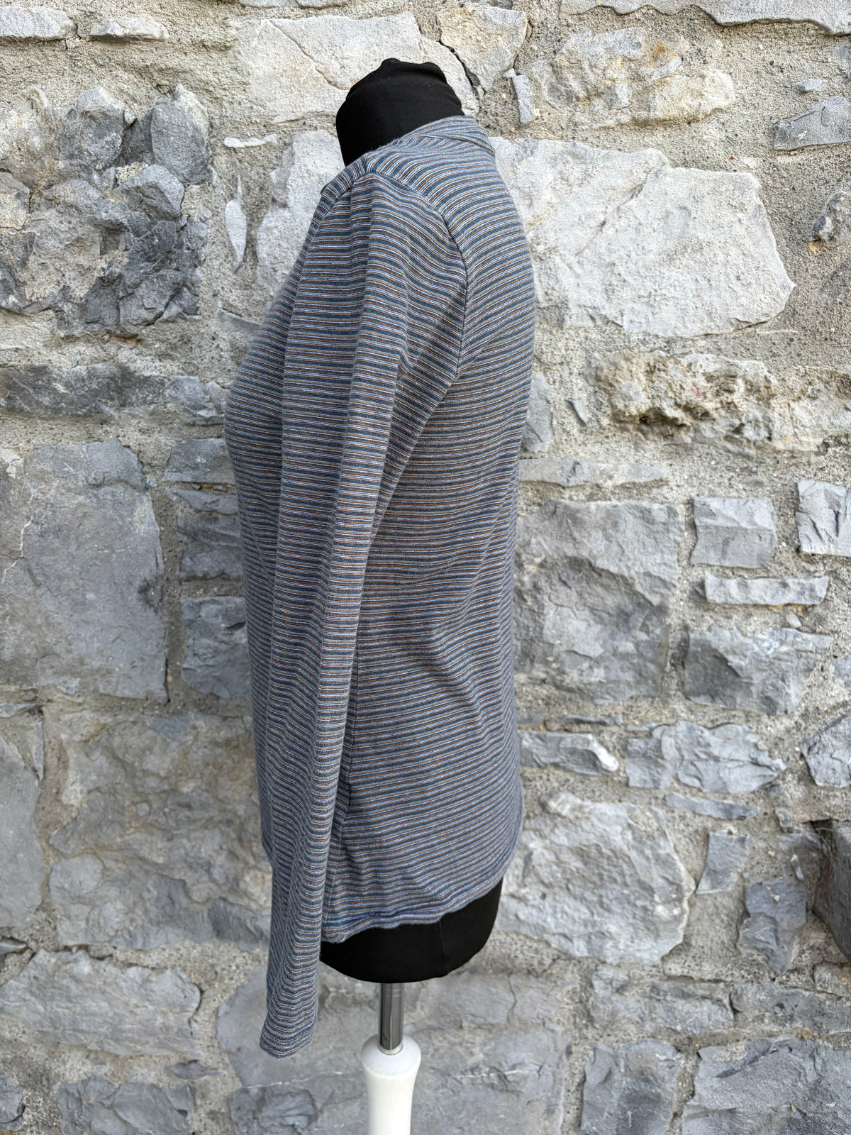 Stripy high neck top uk 8-10