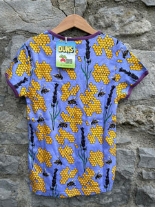 Bees purple T-shirt  9y (134cm)