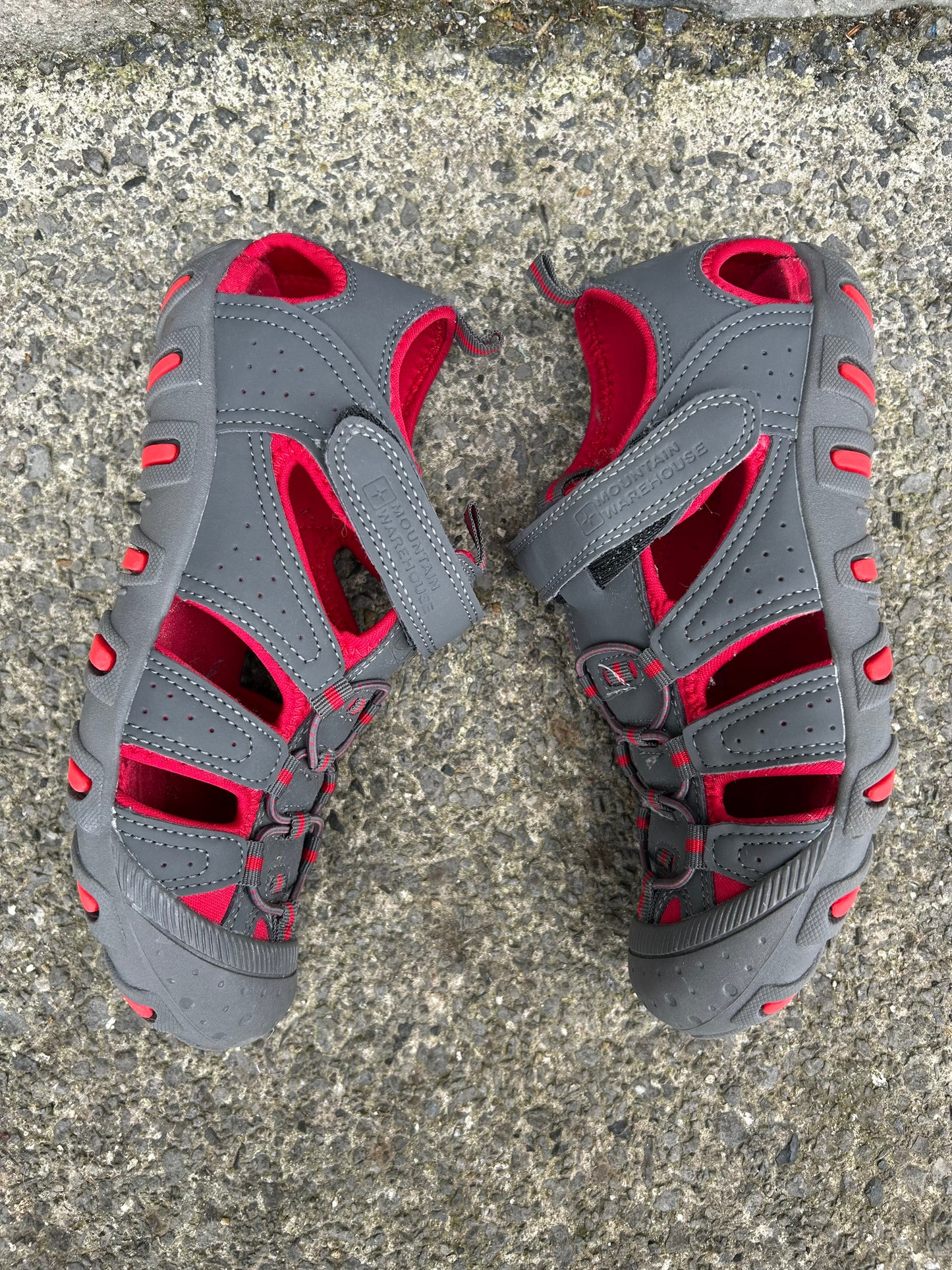 Grey&red sandals  uk 3-3.5 (eu 36)