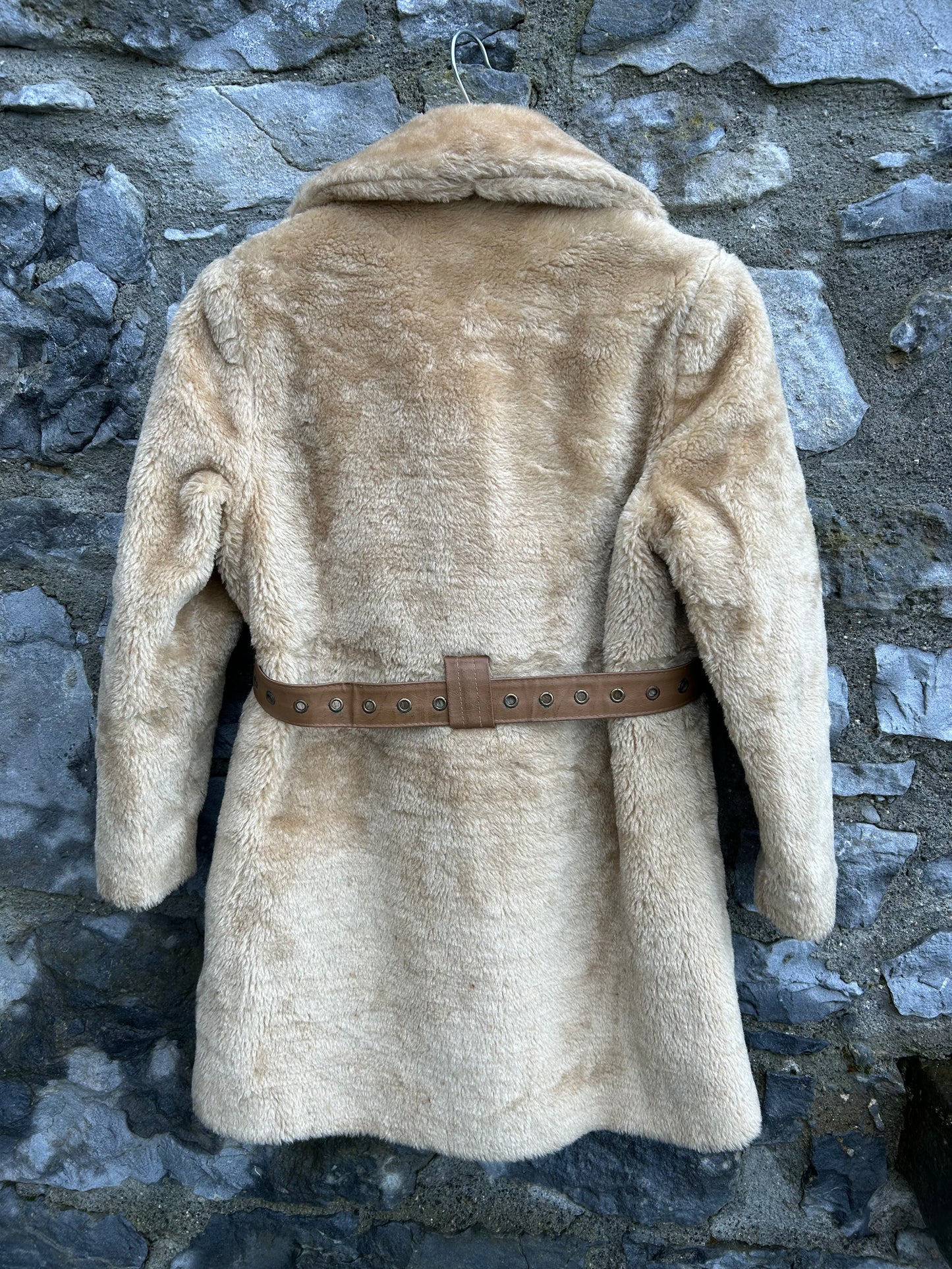 80s beige faux fur  11-12y (146-152cm)