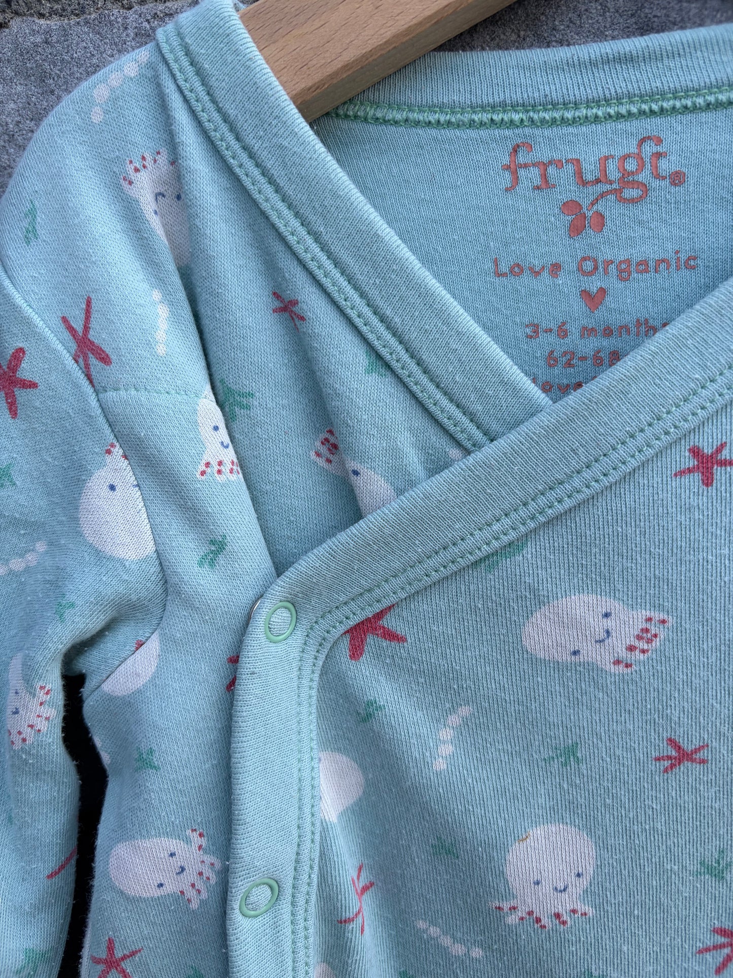 Octopuses blue onesie  3-6m (62-68cm)