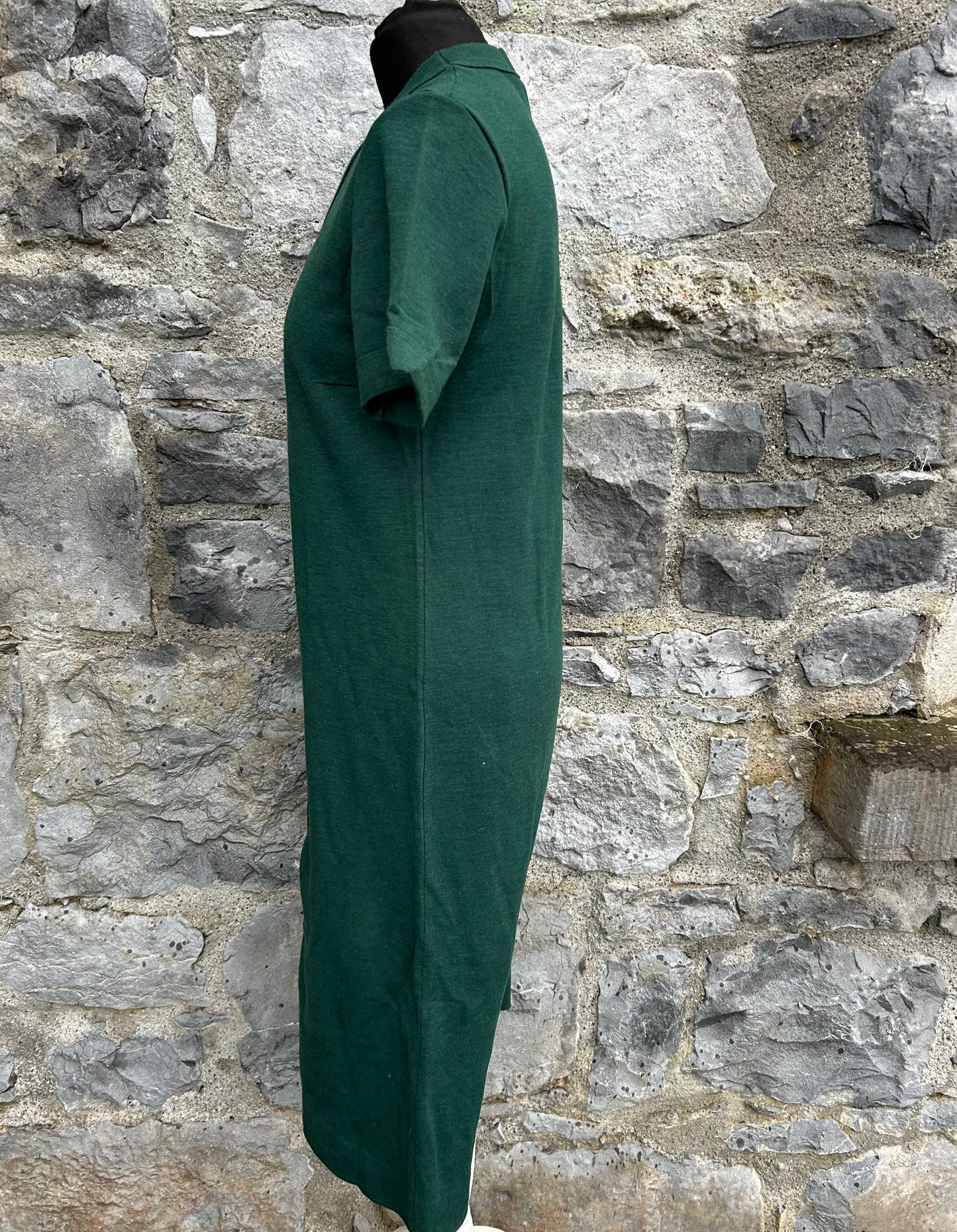 90s green button up knitted dress uk 8