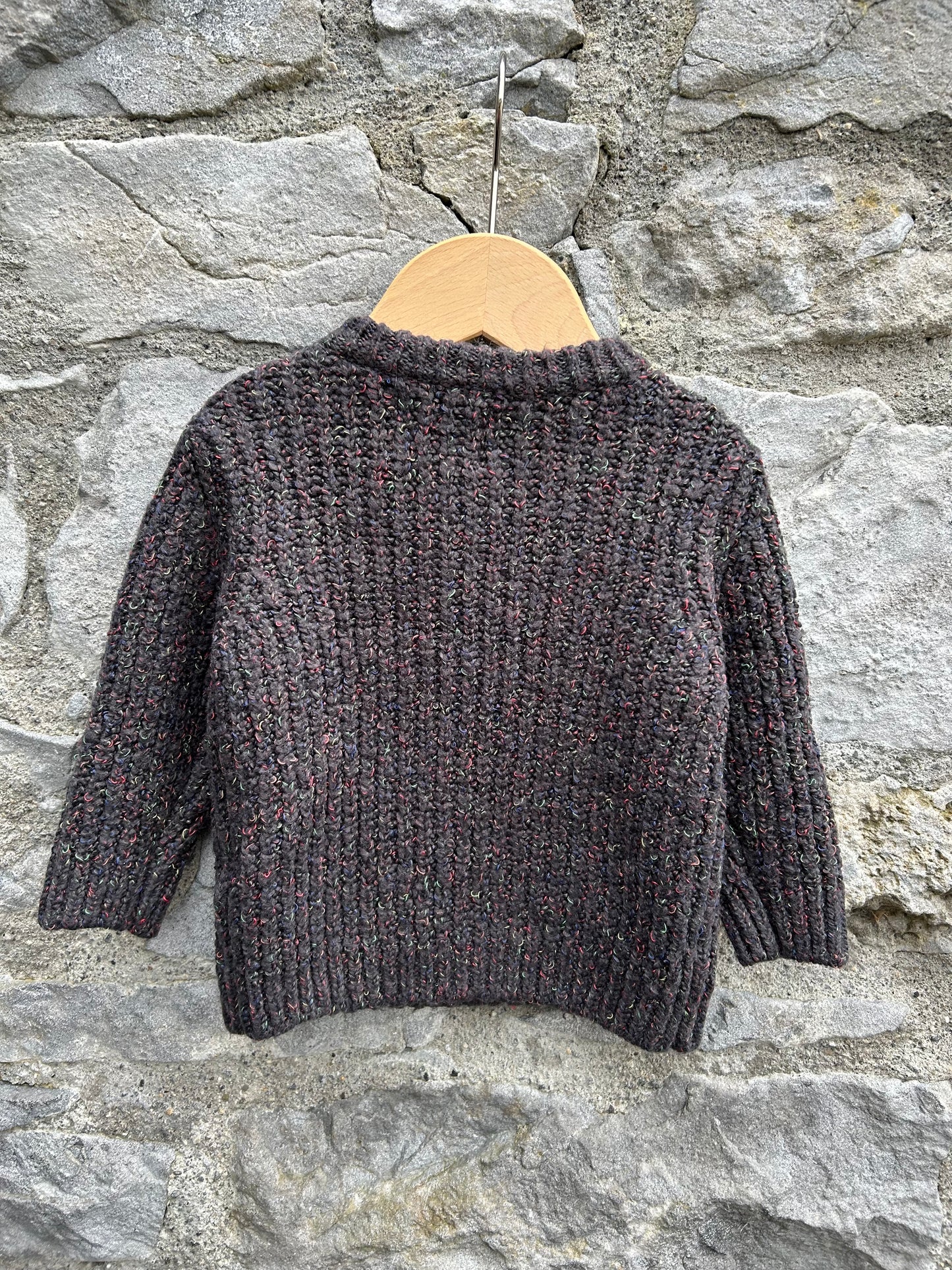Dark brown melange jumper  6-9m (68-74cm)
