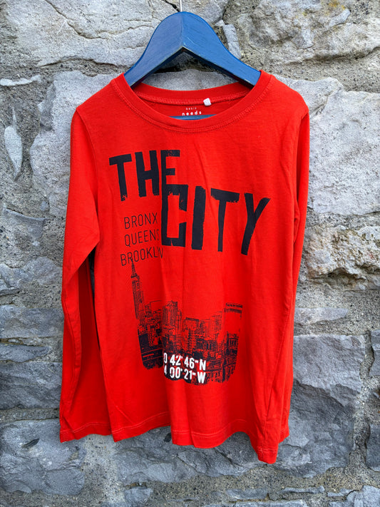 The city red top  7-8y (122-128cm)