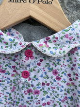 Load image into Gallery viewer, Floral top with Peter collar  2-3y (92-98cm)
