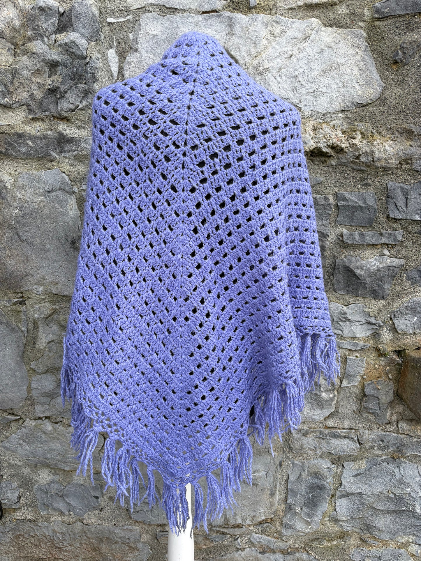 Purple knitted cape