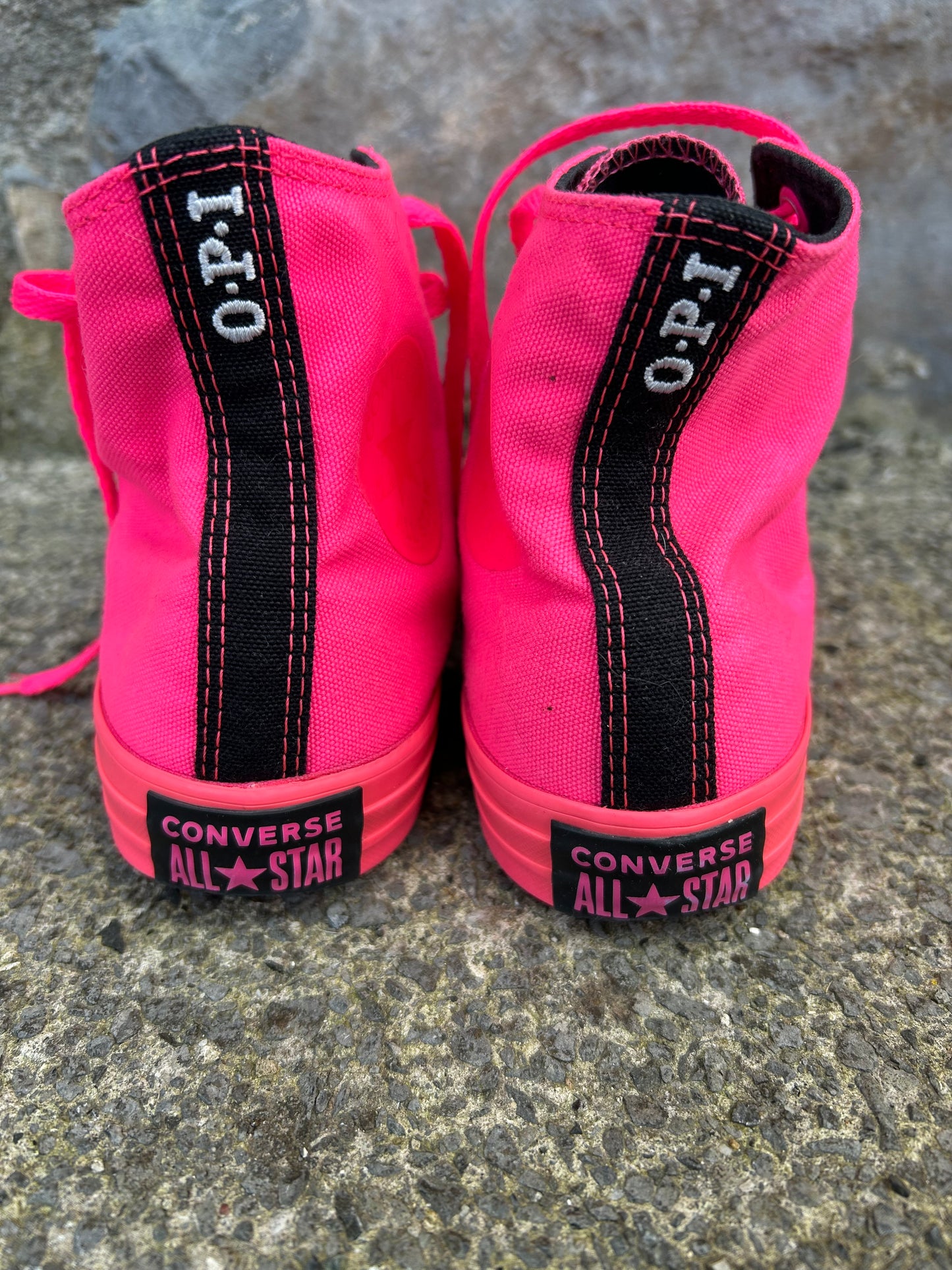 Neon pink high top trainers  uk 5 (eu 38)
