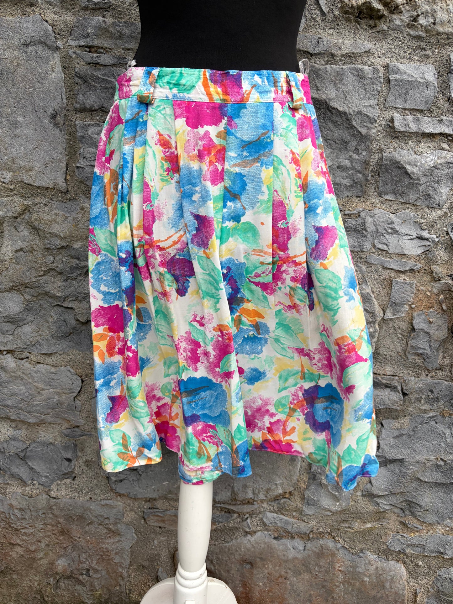 80s colourful floral culottes uk 12