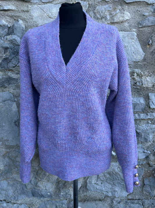 Vee Neck Slouchy Cosy Yarn Jumper uk 10