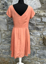 Load image into Gallery viewer, Peach pleated dress uk 8-10
