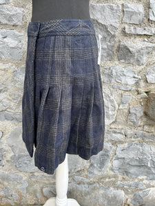 Grey tartan wrap skirt uk 10