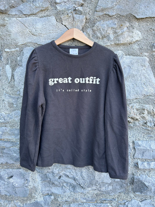 Great outfit charcoal top  8y (128cm)