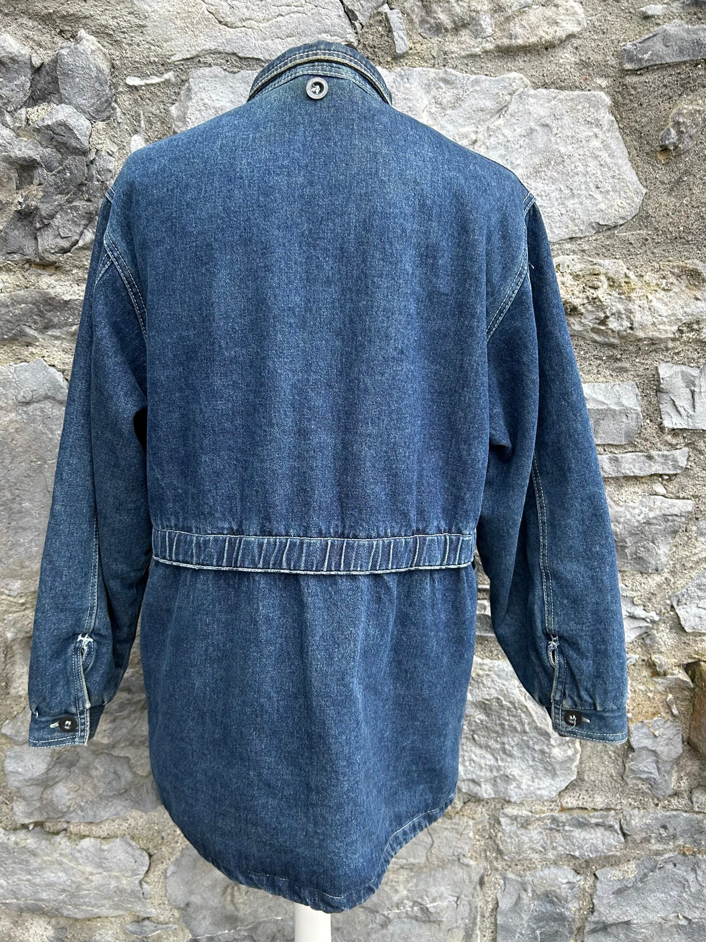 90s denim long jacket 13y (158cm)