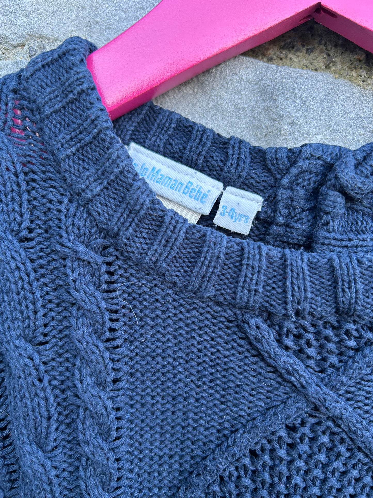 Navy knot jumper  3-4y (98-104cm)