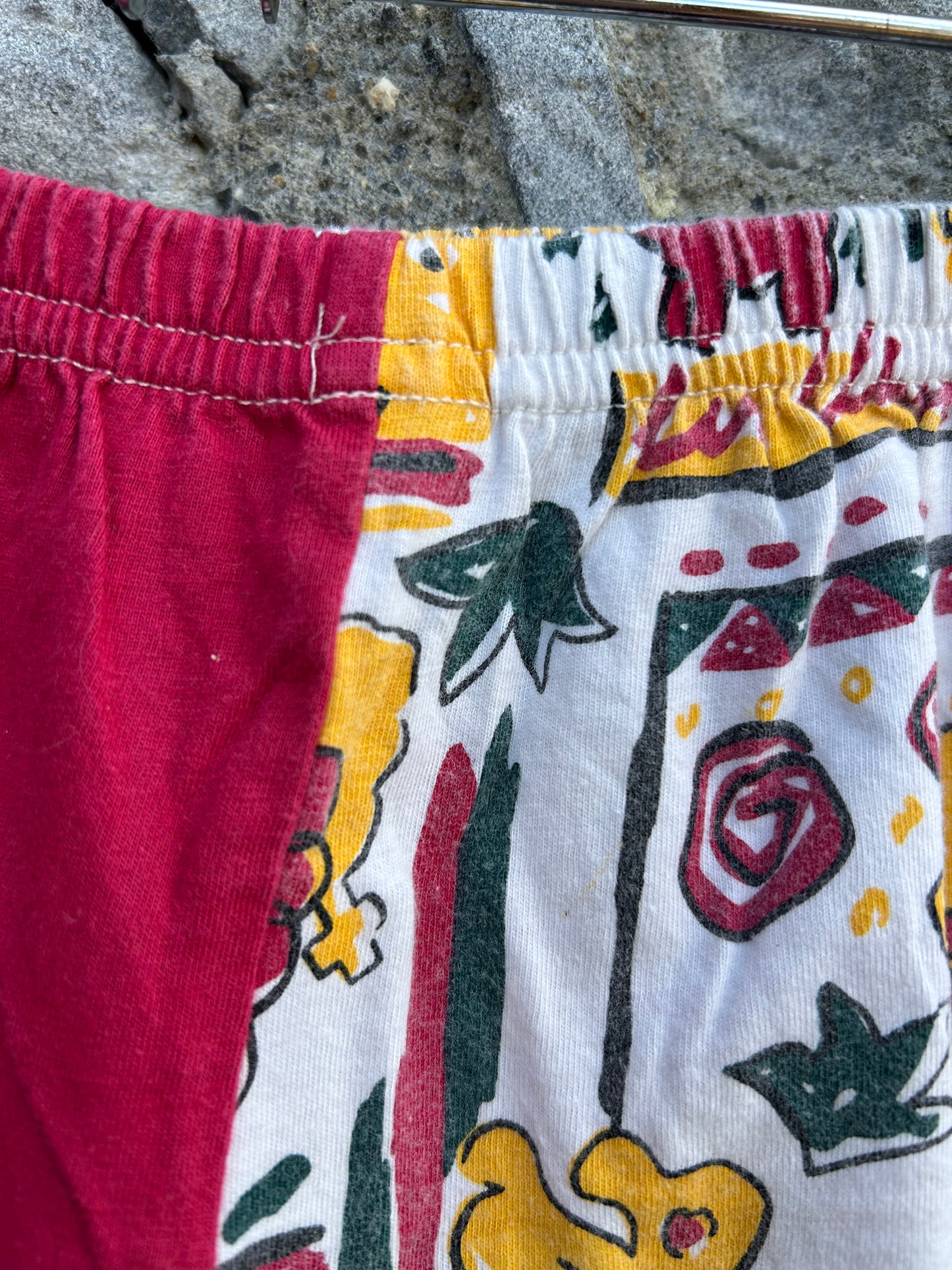 80s animals maroon shorts 18-24m (86-92cm)