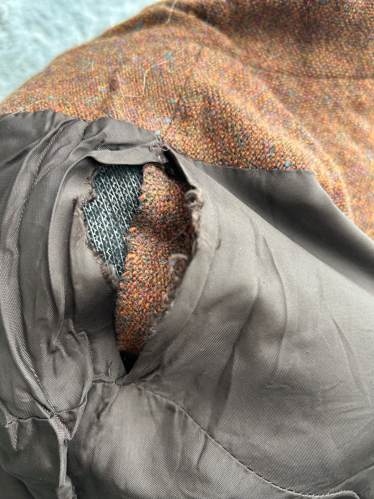 80s Donegal Tweed Brown jacket uk 14-16