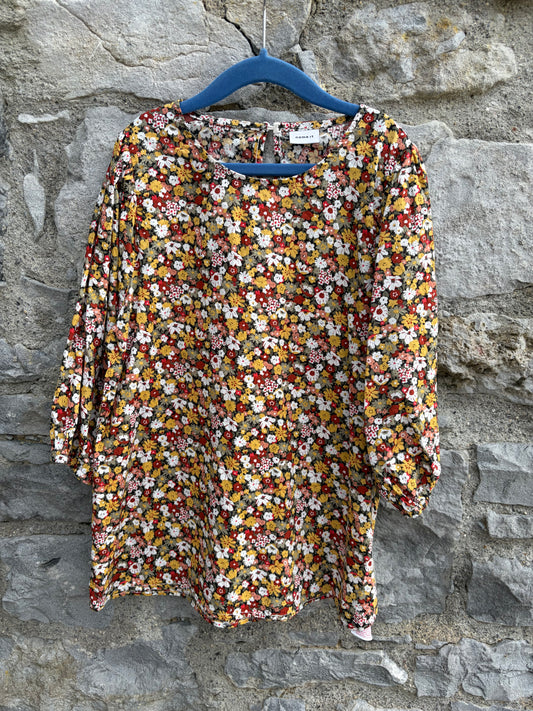 Brown&mustard flower tunic 8-9y (128-134cm)