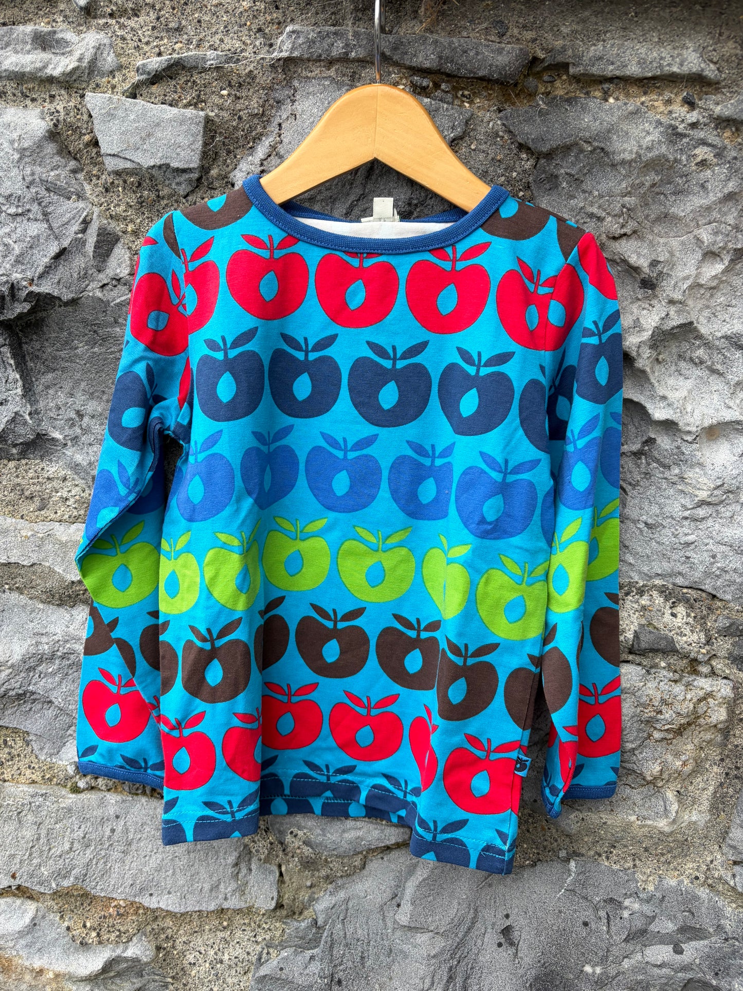 Colourful apples blue top 3-4y (98-104cm)