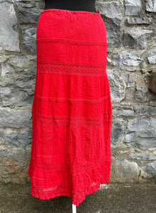 Y2K red skirt uk 8-10