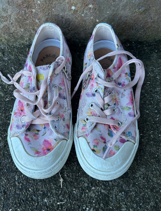 Pink floral trainers  uk 11 (eu 29)