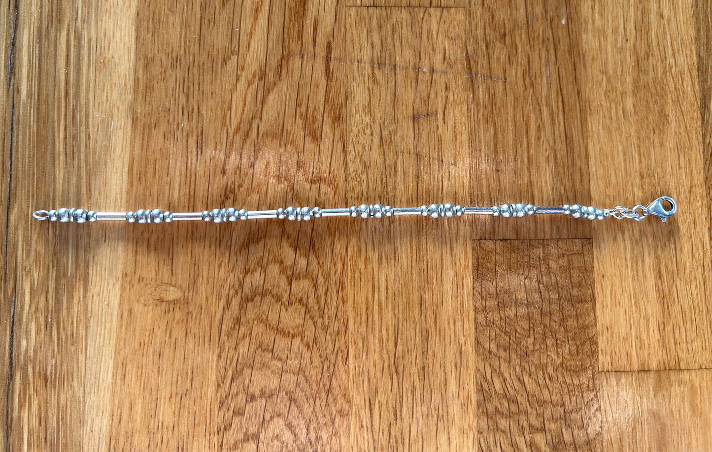 Silver bead bracelet