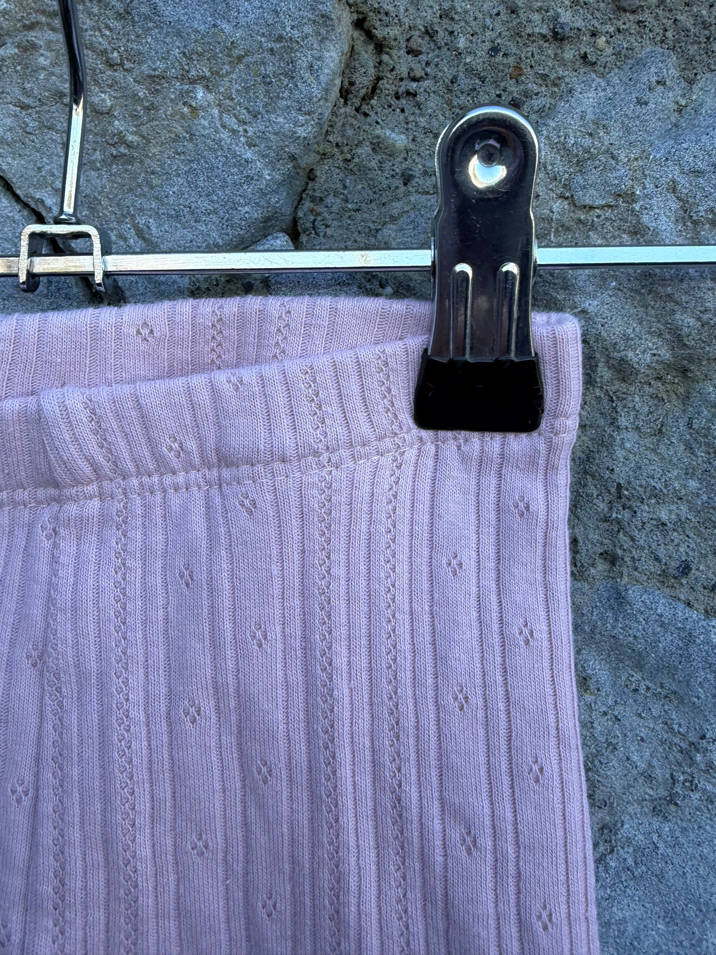 Dusty pink pointelle leggings  3-6m (62-68cm)