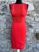 Load image into Gallery viewer, Red lace dress uk 6-8
