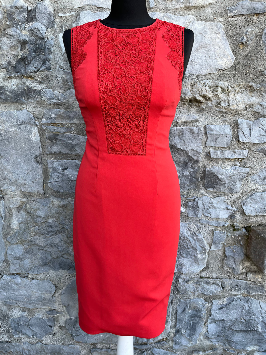 Red lace dress uk 6-8