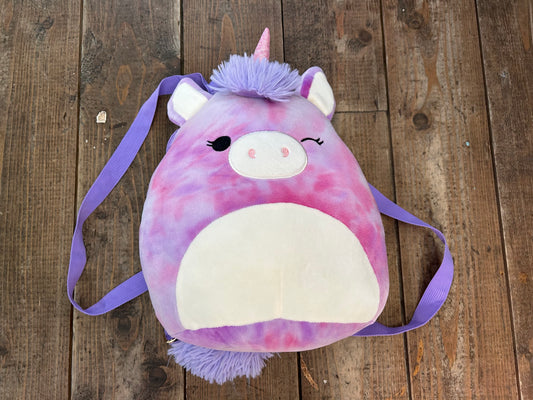 Lola the tie dye Unicorn squishy backpack