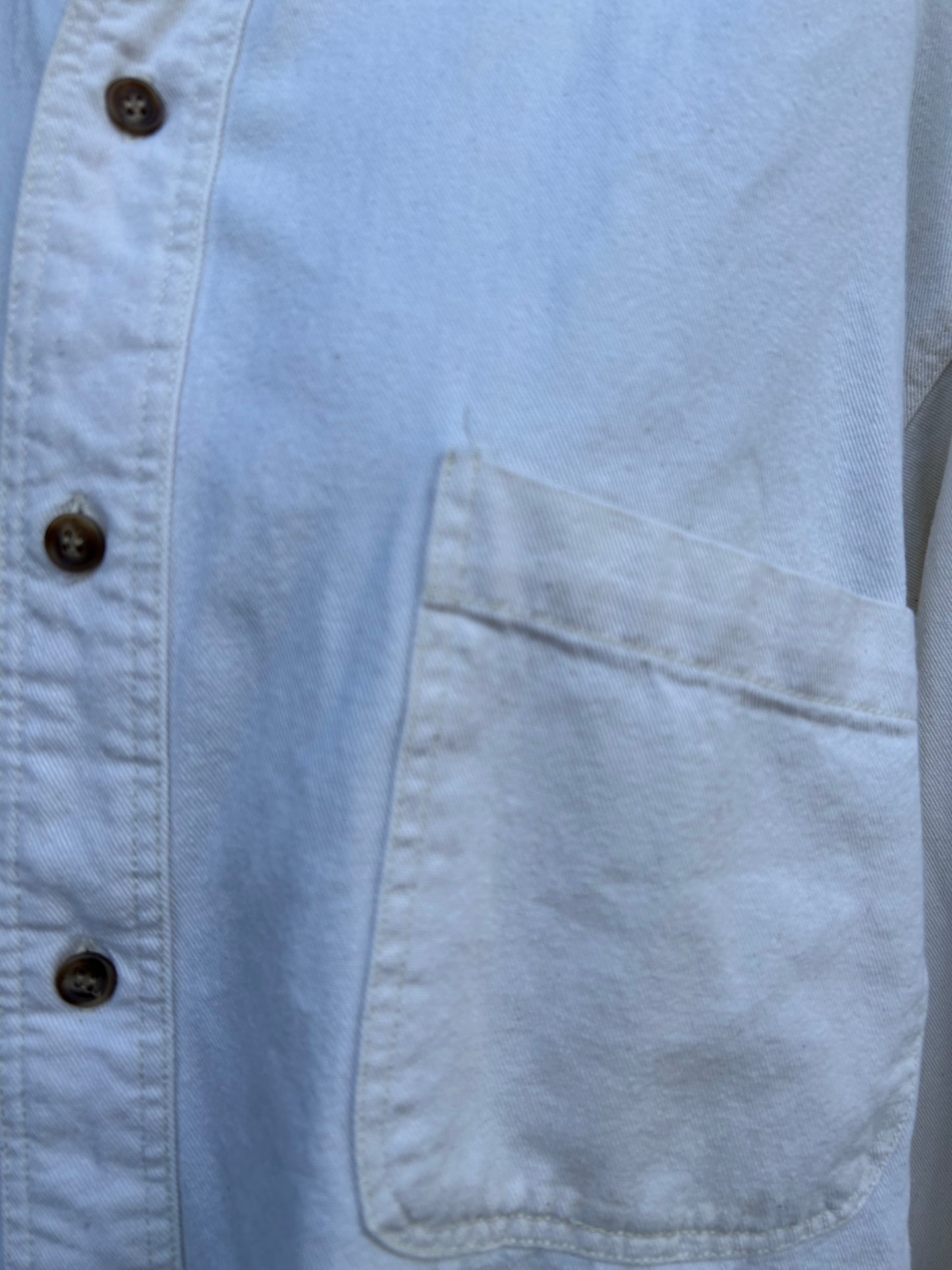 90s white denim shirt XL