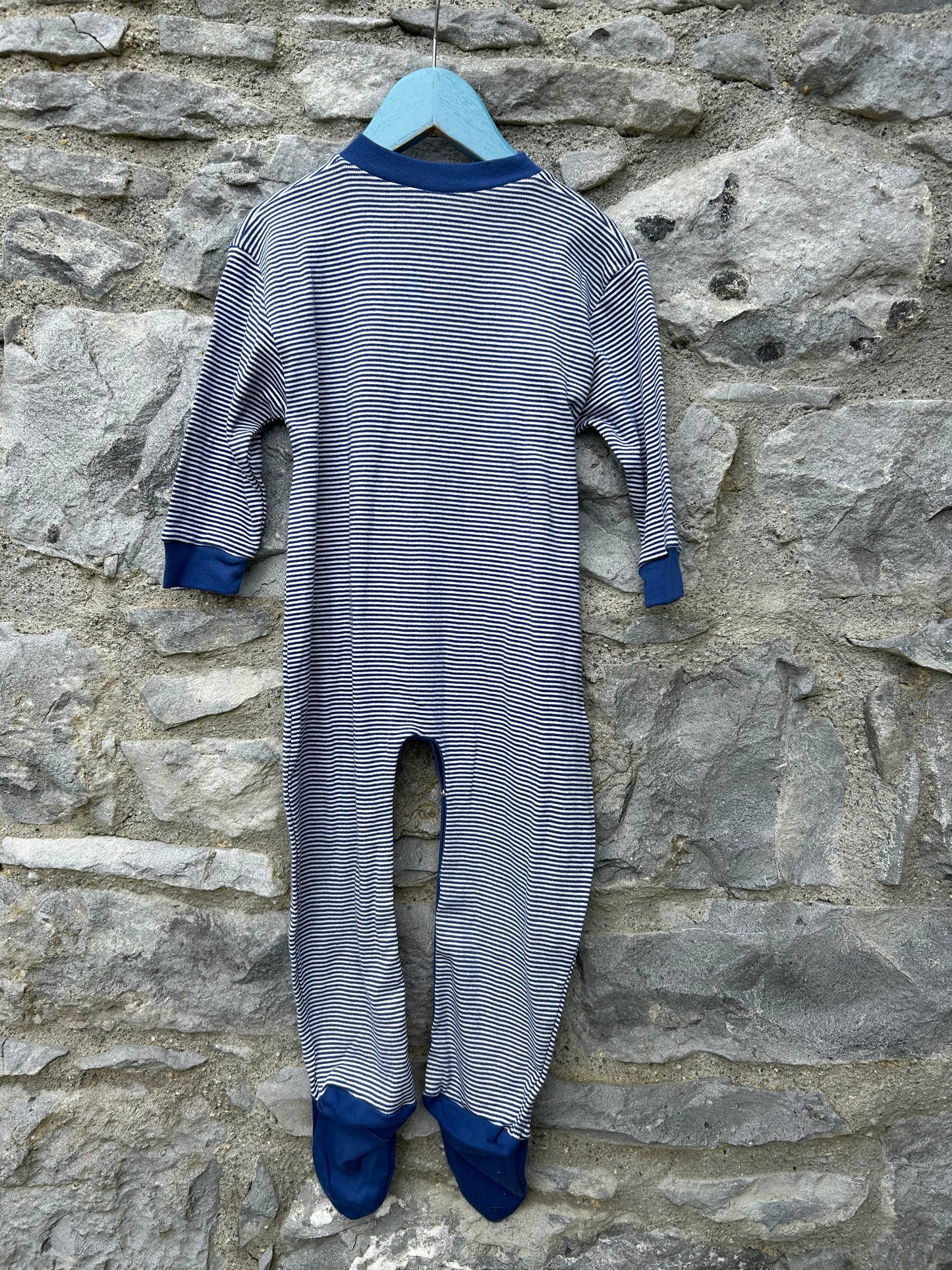 Blue stripy onesie  18-24m (86-92cm)