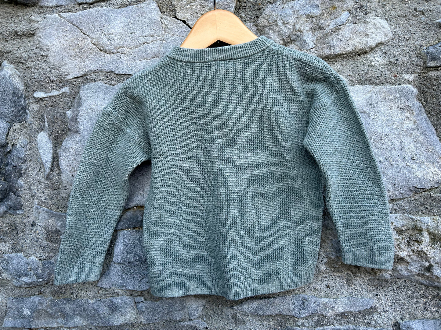 Khaki waffle top  12-18m (80-86cm)