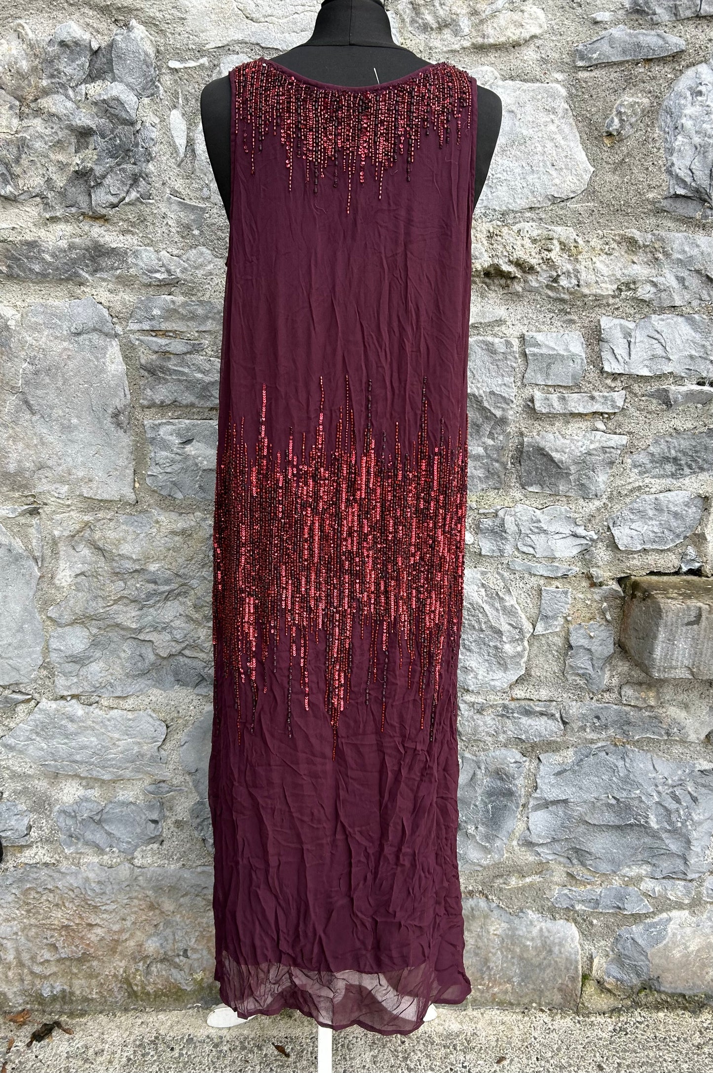 Sequin maroon dress uk 12